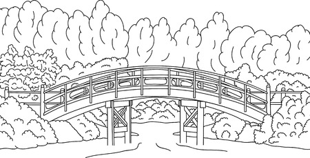 Japanese Garden Bridge Drawing wooden garden bridge images & stock pictures. royalty free wooden Japanese Garden Bridge Drawing wooden garden bridge images & stock pictures. royalty free wooden