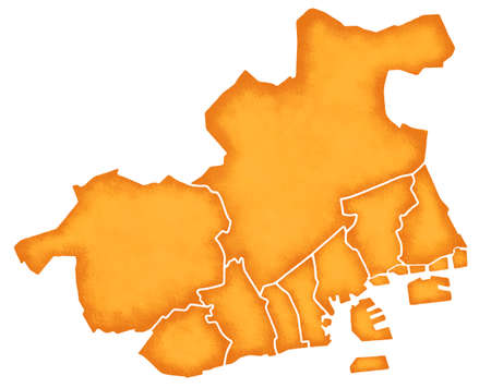 神戸市境界線含む地図表示 の写真素材 画像素材 Image 4604