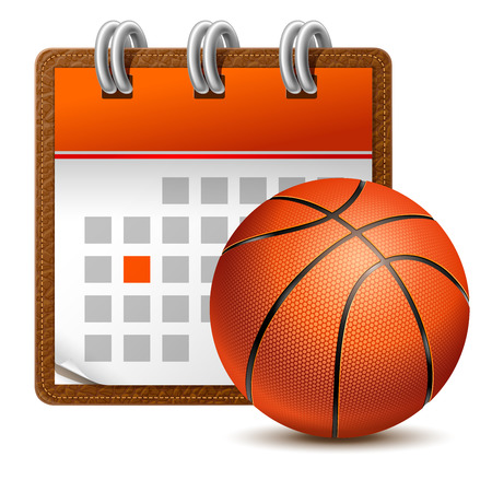 バスケット ボール マーク日カレンダー スポーツ イベント のイラスト素材 ベクタ Image