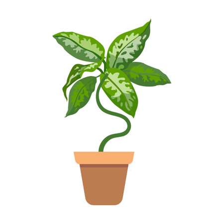 Premium Vector Illustration of cute cartoon blue mandrake root in flower pot