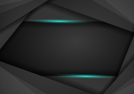 abstract metallic blue black frame layout modern tech design background black and blue