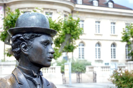 monument of Sir Charles Spencer Chaplin, Jr in Vevey Switzerland