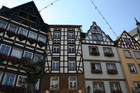 german architecture in the village of cochem stock photo picture