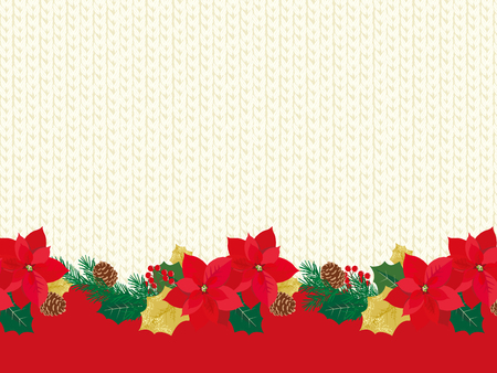 ポインセチア花とクリスマス カードのベクトル イラストのイラスト素材 ベクタ Image