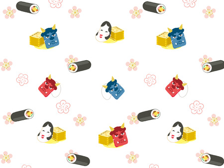 節分イラストのセットです 2 月 3 日 Setsubun Japanese の伝統的なイベントです 人は 悪魔に大豆をスローします のイラスト素材 ベクタ Image 節分イラストのセットです 2 月 3 日 Setsubun Japanese の伝統的なイベントです 人は 悪魔に大豆をスローします のイラスト素材 ベクタ Image