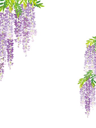 藤の花のつるの背景 のイラスト素材 ベクタ Image