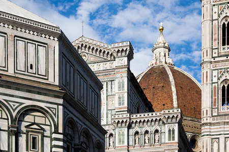 Florence, italy. the romantic and colorful cathedral - also named duomo di firenze - built by medici family in the renaissance era.