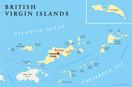 british virgin islands political map a british overseas territory located between the caribbean sea and