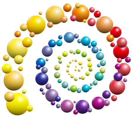 ボールから虹色グラデーションの螺旋パターン のイラスト素材 ベクタ Image ボールから虹色グラデーションの螺旋パターン のイラスト素材 ベクタ Image