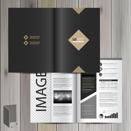 black brochure template