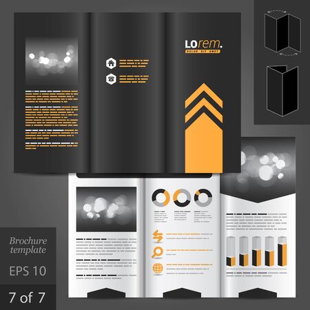 black brochure template
