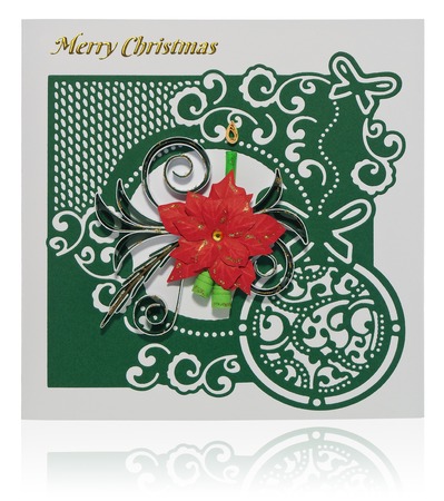 Handmade Joyeux carte de Noël Poinsettia Handmade Joyeux carte de Noël Poinsettia