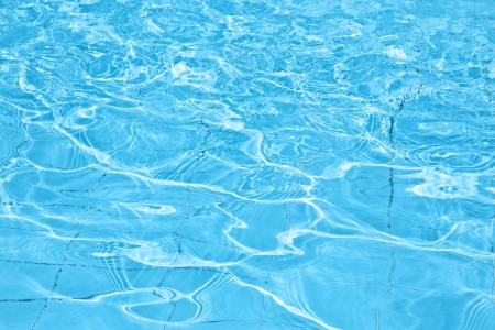 Pool water abstract background, cold fresh natural backdrop, rippled texture and pattern, blue swimming pool seamless surface, summer travel vacation and leisure concept - 14282677