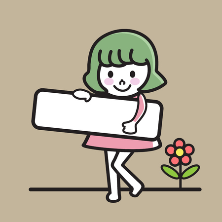 幸せな空の看板を持って女の子を笑っている空白の紙を保持している女の子ベクトル イラスト のイラスト素材 ベクタ Image 幸せな空の看板を持って女の子を笑っている空白の紙を保持している女の子ベクトル イラスト のイラスト素材 ベクタ Image