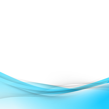 blue abstract wave modernistic layout card with border template