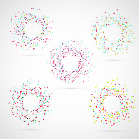 bright colorful abstract circle templates festive color explosion festive templates