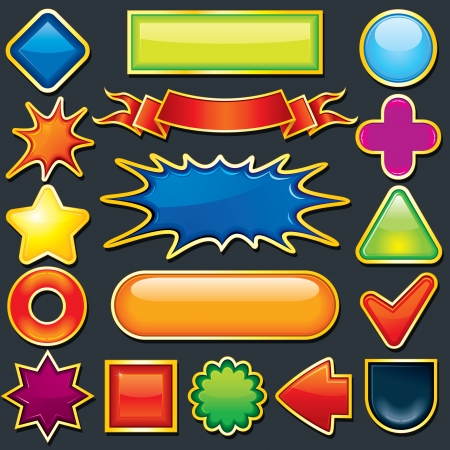 shiny templates for your icons labels or buttons stock photo shiny templates