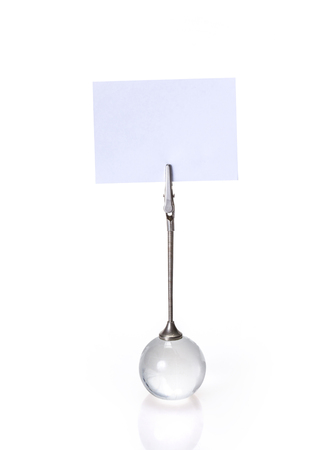 stock photo the silver business card holder with paper note on white background - Silver Business Card Holder stock photo the silver business card holder with paper note on white background - Silver Business Card Holder