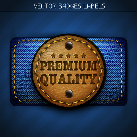 Jeans leather label design