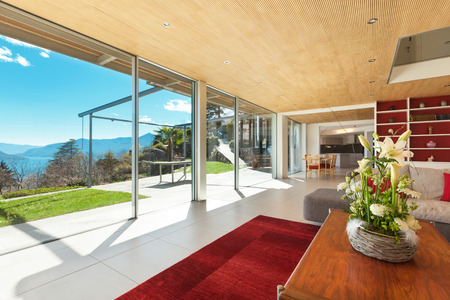 mountain house interior, living room Фото со стока