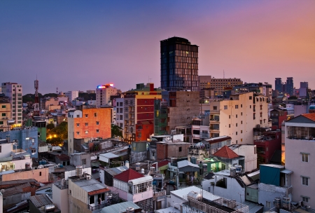 The landscape of Saigon: Đô thị Đêm Skyline, thành phố Hồ Chí Minh, Việt Nam