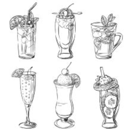 白と黒のかわいいドリンク のイラスト素材 ベクタ Image 白と黒のかわいいドリンク のイラスト素材 ベクタ Image