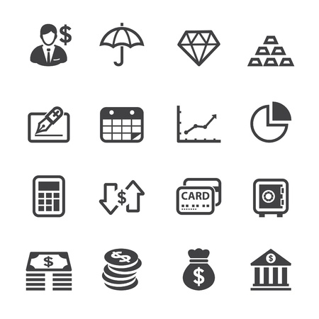 Bag of gold coins: Icons Tài chính với Nền trắng