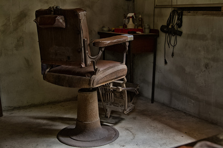 Old barber chair retro style