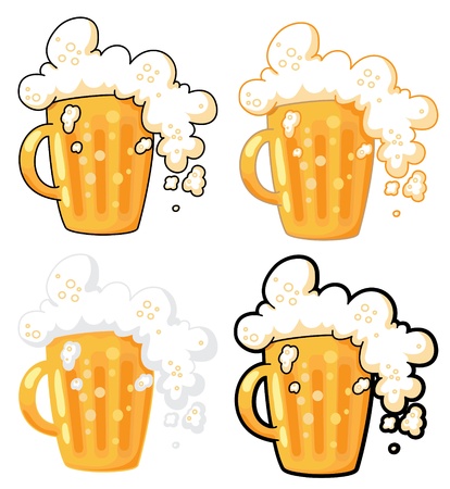 ピーナッツとビール漫画のイラスト のイラスト素材 ベクタ Image