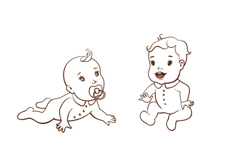 Sertie De Petits Bebes Mignons Enfants D Un An L Enfant Rampe Et Suce Le Mamelon L Enfant Est Assis Et Son Expression Est Joyeuse Vecteur Fragmentaire Monochrome Isole Sur Fond Blanc Clip Art Libres Sertie De Petits Bebes Mignons Enfants D Un An L Enfant Rampe Et Suce Le Mamelon L Enfant Est Assis Et Son Expression Est Joyeuse Vecteur Fragmentaire Monochrome Isole Sur Fond Blanc Clip Art Libres