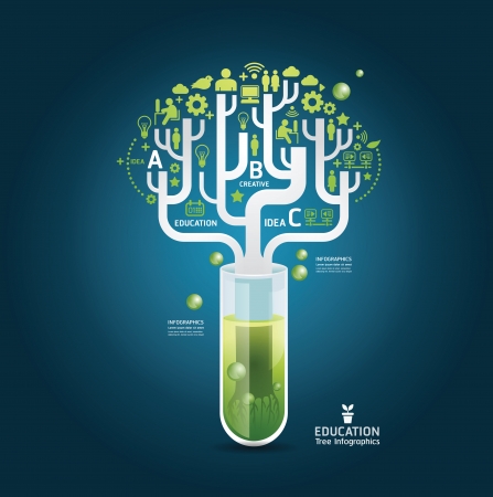 Science concept design template / can be used for infographics /graphic or website layout vector ФоÑо Ñо ÑÑока - 25236822