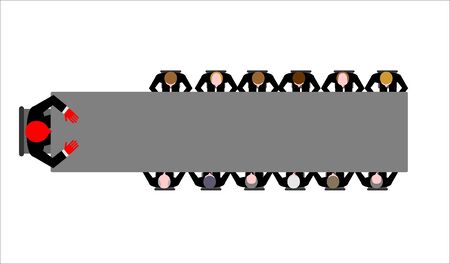 会議で怒っている上司 赤い凶暴な酋長を叱る人 スレーブは テーブルの端に座っています 事務所の人々 はおびえています 仕事上の関係のベクター イラスト です オフィスのトップからの眺めのイラスト素材 ベクタ Image 会議で怒っている上司 赤い凶暴な酋長を叱る人 スレーブは テーブルの端に座っています 事務所の人々 はおびえています 仕事上の関係のベクター イラスト です オフィスのトップからの眺めのイラスト素材 ベクタ Image