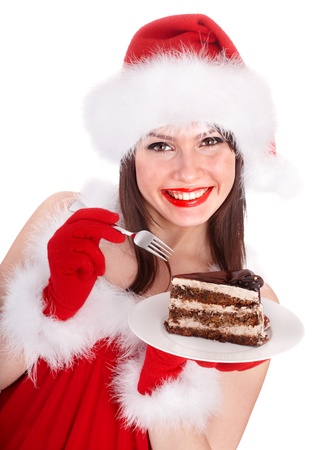 サンタ衣装クリスマス ケーキを食べる女性 の写真素材 画像素材 Image サンタ衣装クリスマス ケーキを食べる女性 の写真素材 画像素材 Image