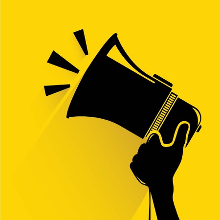 手のメガホンを保持します のイラスト素材 ベクタ Image 29185838