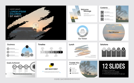 presentation template with infographic elements designs cover