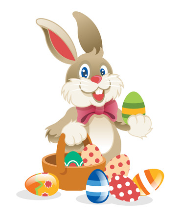 Easter rabbit vector illustration