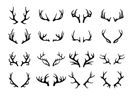 19 136 deer antlers stock vector illustration and royalty free deer
