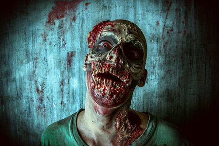 恐ろしい怖いゾンビ男のクローズ アップの肖像画 ホラー ハロウィーン の写真素材 画像素材 Image 恐ろしい怖いゾンビ男のクローズ アップの肖像画 ホラー ハロウィーン の写真素材 画像素材 Image