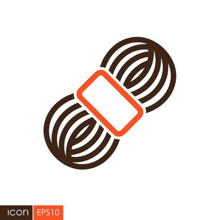 糸のアイコンのロール Web サイトのデザイン ロゴ アプリ Ui のグラフ シンボル ベクトル図のイラスト素材 ベクタ Image