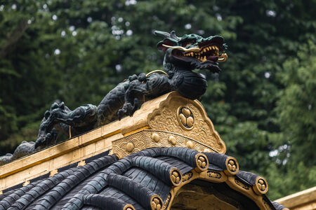 日光東照宮に彫られた龍の詳細の写真素材・画像素材 Image 34184158