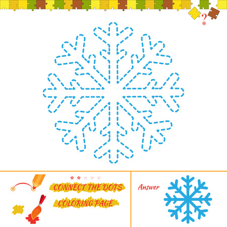 パズルは ドット絵と着色ページを接続します 視覚的なゲームの子供のため 子供のためのパズル 教育は就学前の子供のためのゲーム 雪だるまのドットのパズルに 数字ゲームのイラスト素材 ベクタ Image