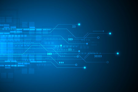 abstract technology background blue circuit board pattern royalty blue circuit board pattern