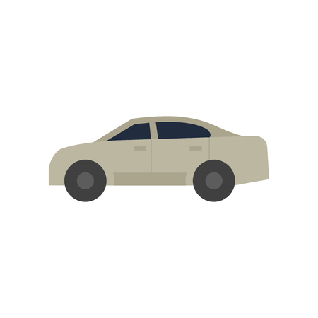 グレー単色の車アイコン 高級セダン のイラスト素材 ベクタ Image