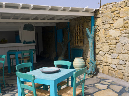 Greek Backyard Designs the design included an arbor crafted from vintage streetlamp posts as well as a bluestone patio and blue amish crafted doors to give the potting shed the Greek Souvenirs Hotel On The Lovely Island Of Mykonos In Greece Greek Backyard Designs tiny tropical uk garden dewin designs Greek Souvenirs Hotel On The Lovely Island Of Mykonos In Greece