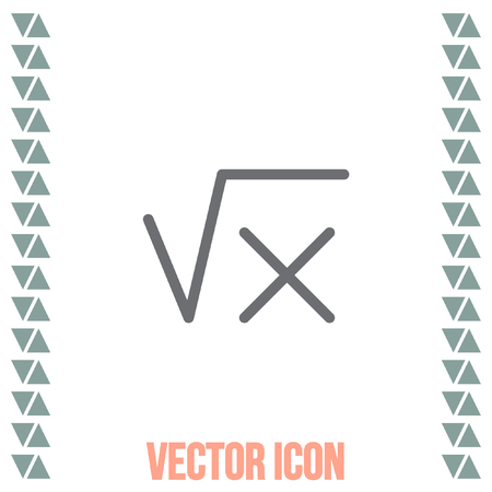 平方根記号は行ベクトルのアイコンです 計算機の記号 数学記号のアイコン のイラスト素材 ベクタ Image