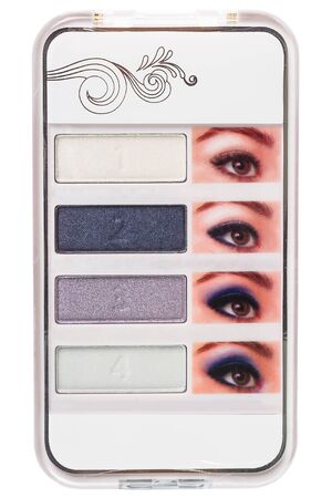 白い背景に分離された 4 つの目の影付きボックスします の写真素材 画像素材 Image