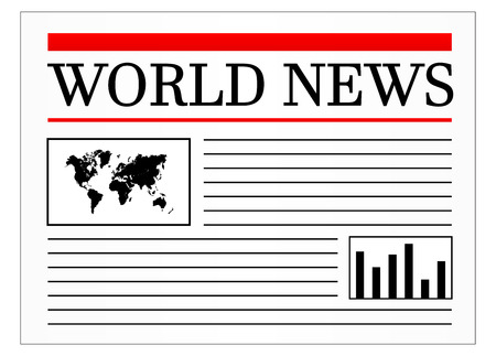 自然ニュース新聞の見出しのイラスト素材 ベクタ Image