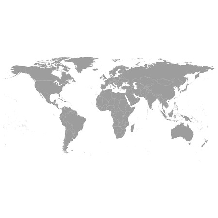 black and grey world map