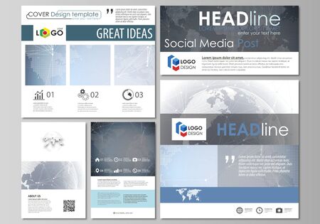 editable layout of modern social media post design templates royalty
