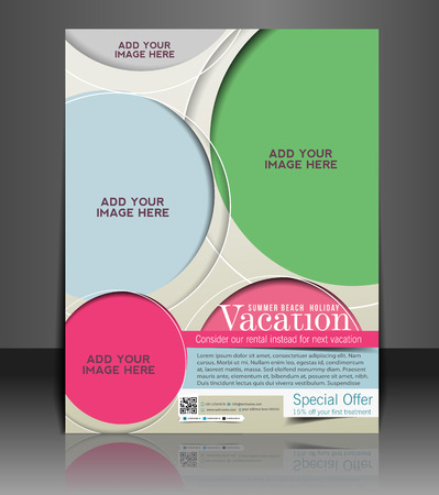 summer vacation flyer poster template design royalty free cliparts